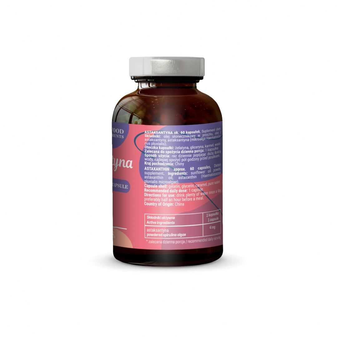 Astaxanthin 4 mg dietary supplement - soft capsules 60 pcs.