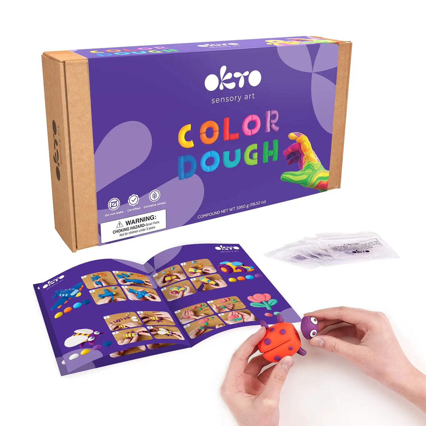 School supplies Сolor Play-dough for Kids. Classpack. 96 Packs & 8 Colors